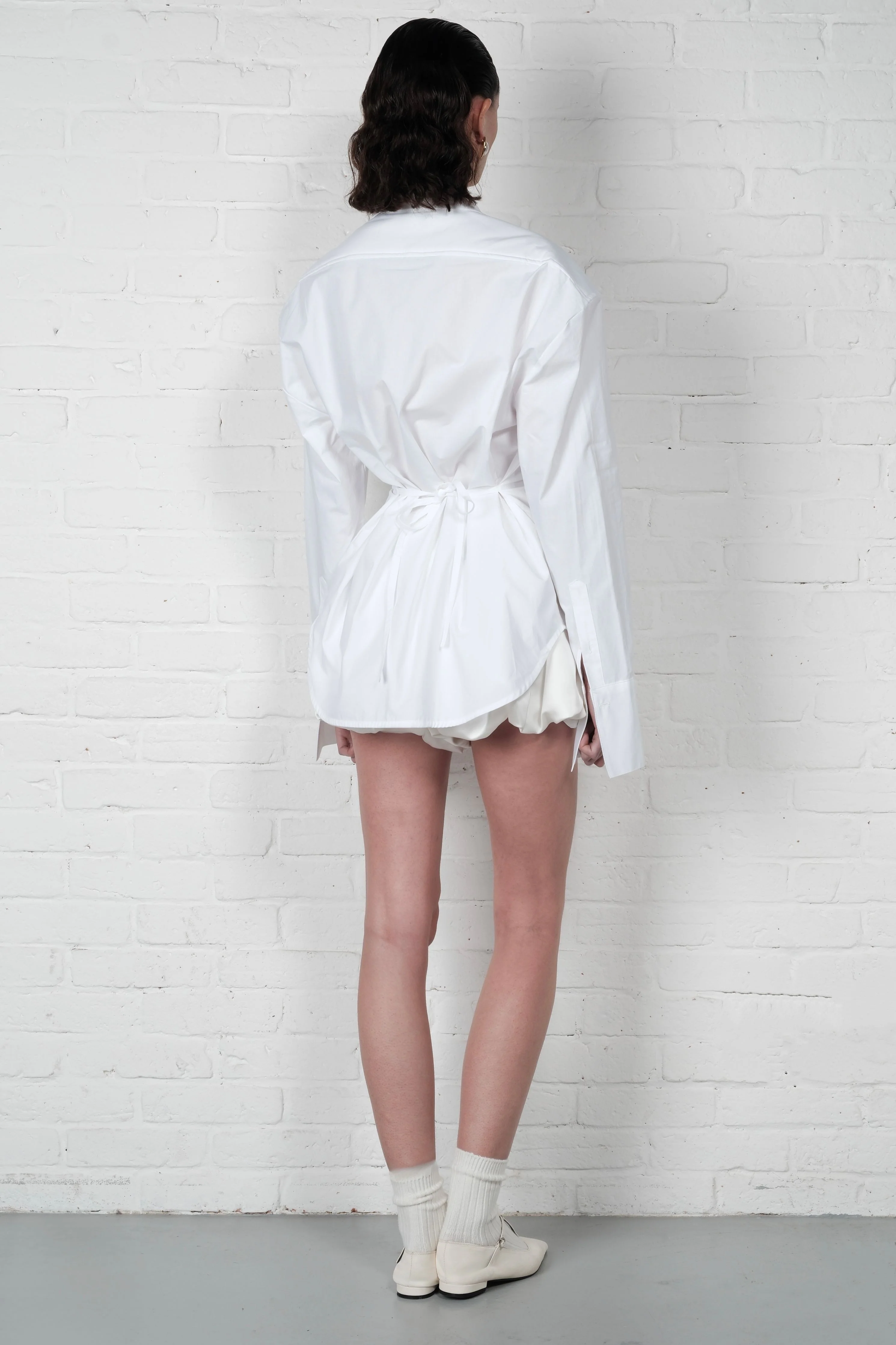 Structured Padded Shirt - White - Image 5
