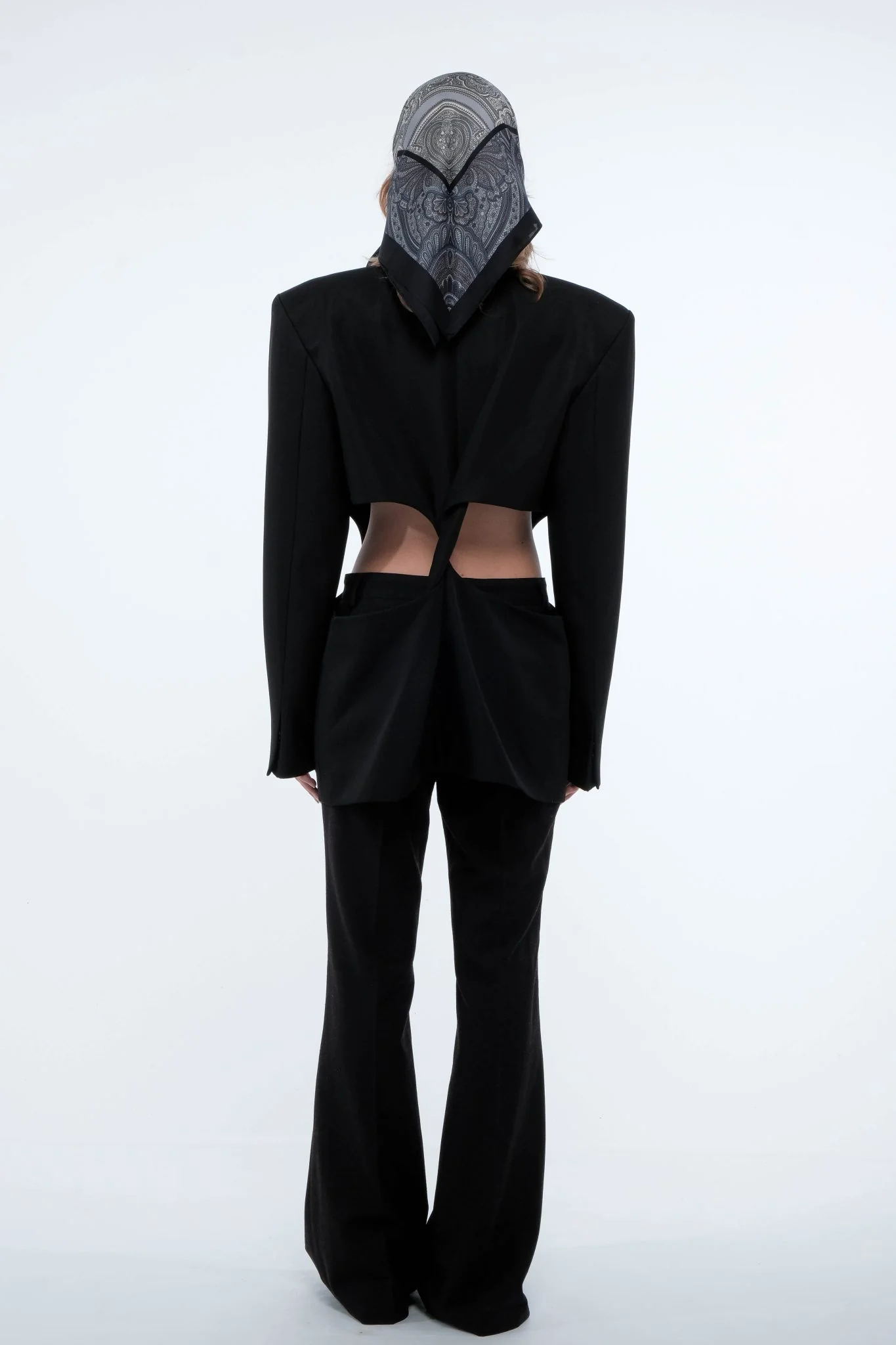 Cut-Out Blazer - Black - Image 4