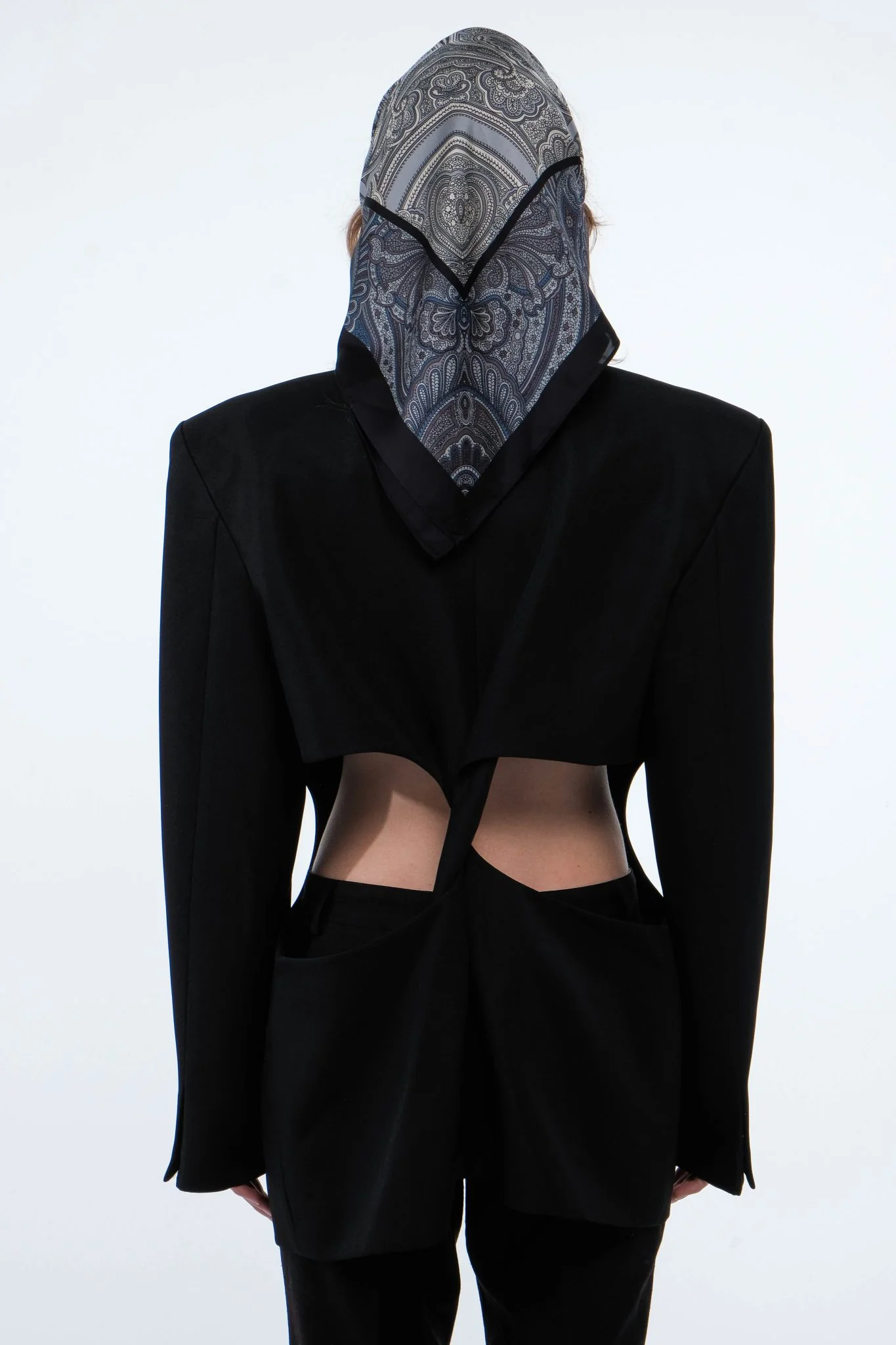 Cut-Out Blazer - Black - Image 6