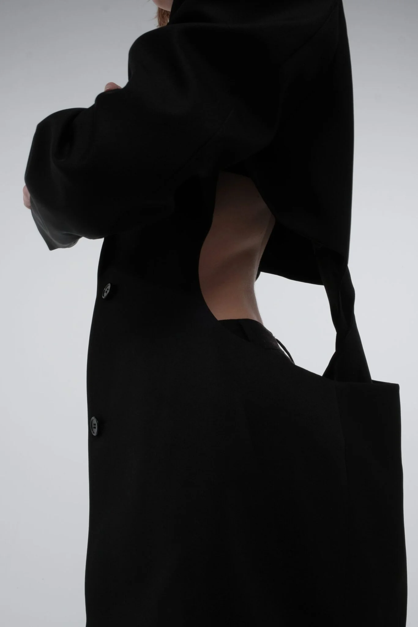 Cut-Out Blazer - Black - Image 7