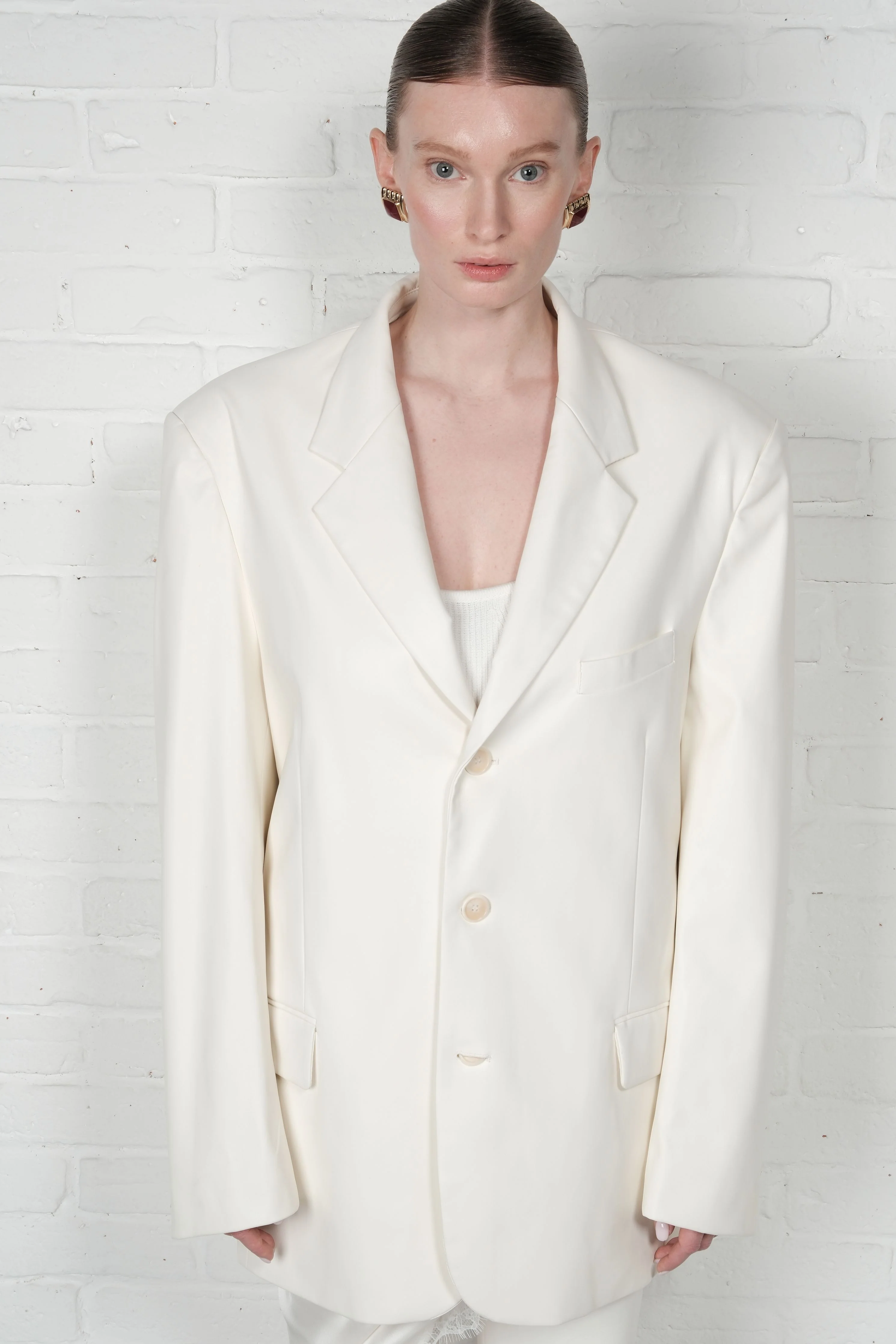Faux leather blazer - Image 6