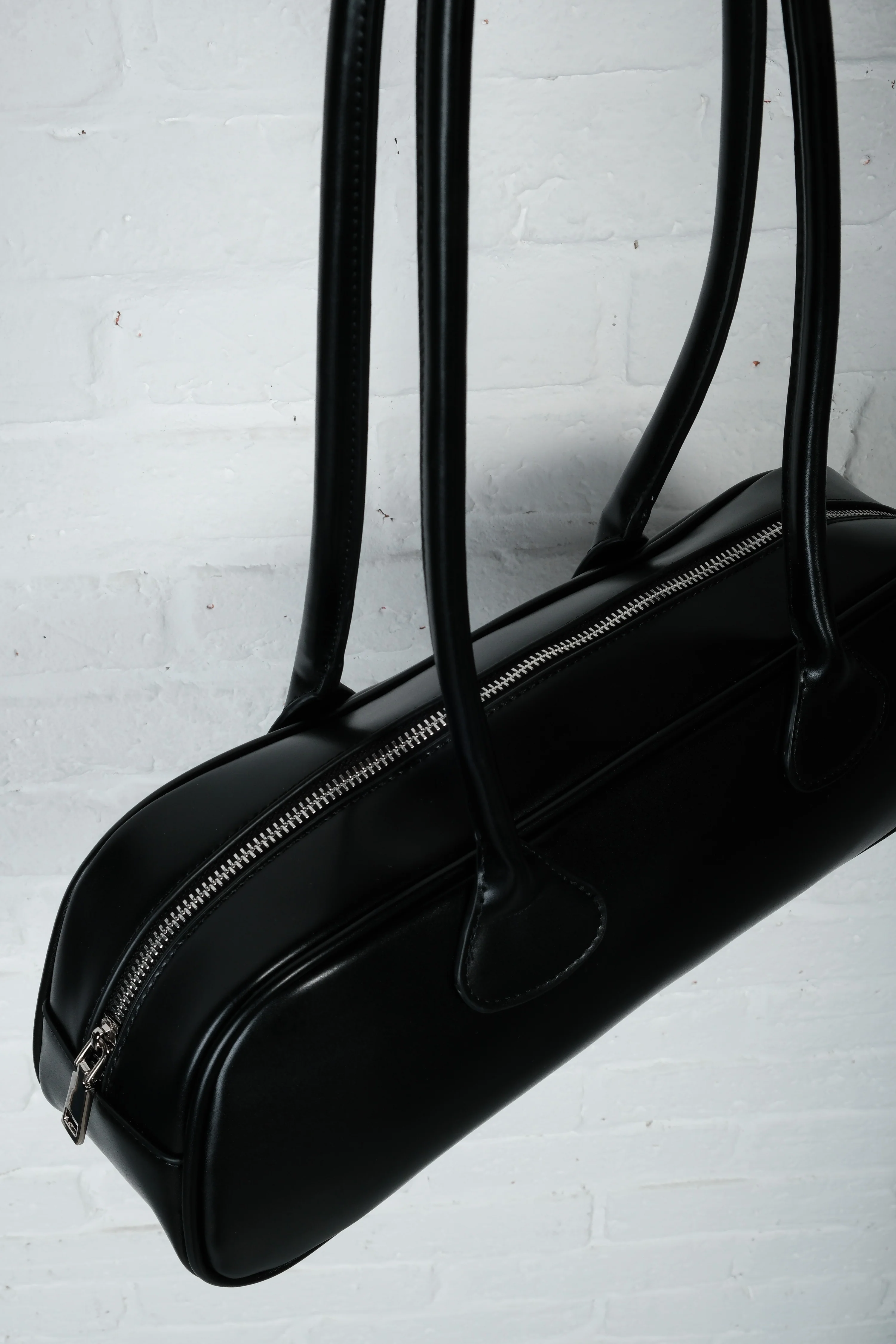 Faux Leather Bag - Black - Image 3