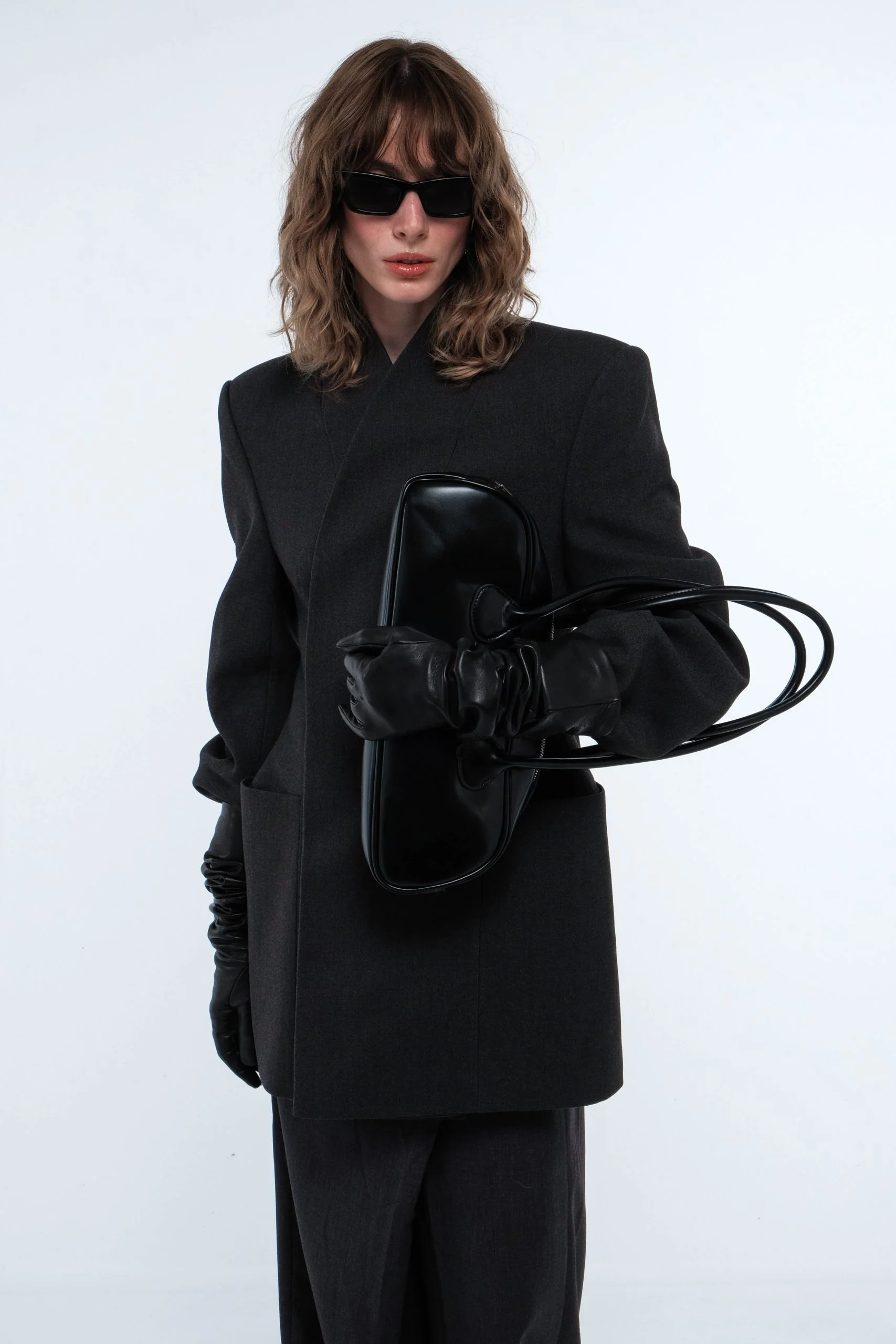 Faux Leather Bag - Black - Image 7