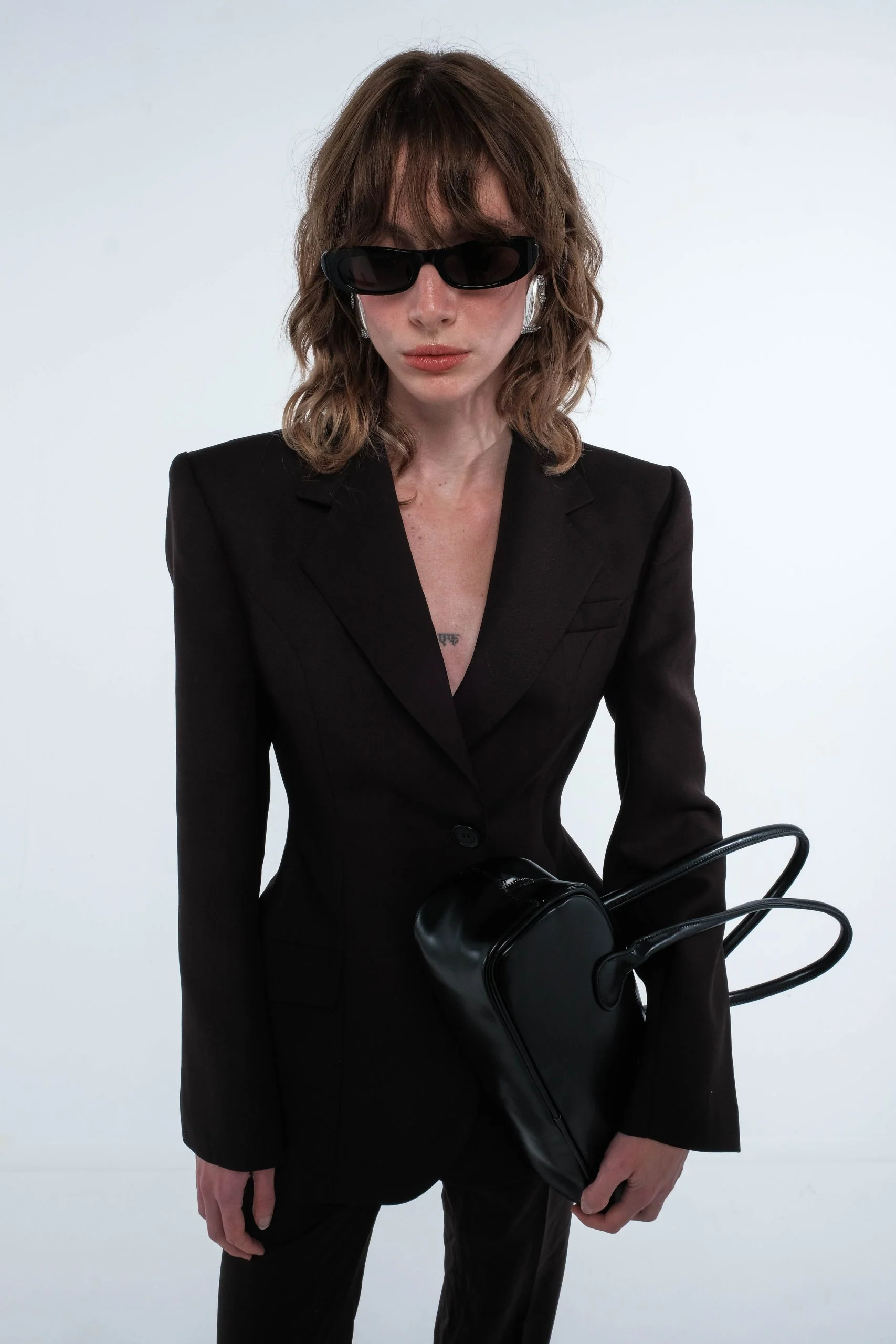 Faux Leather Bag - Black - Image 9