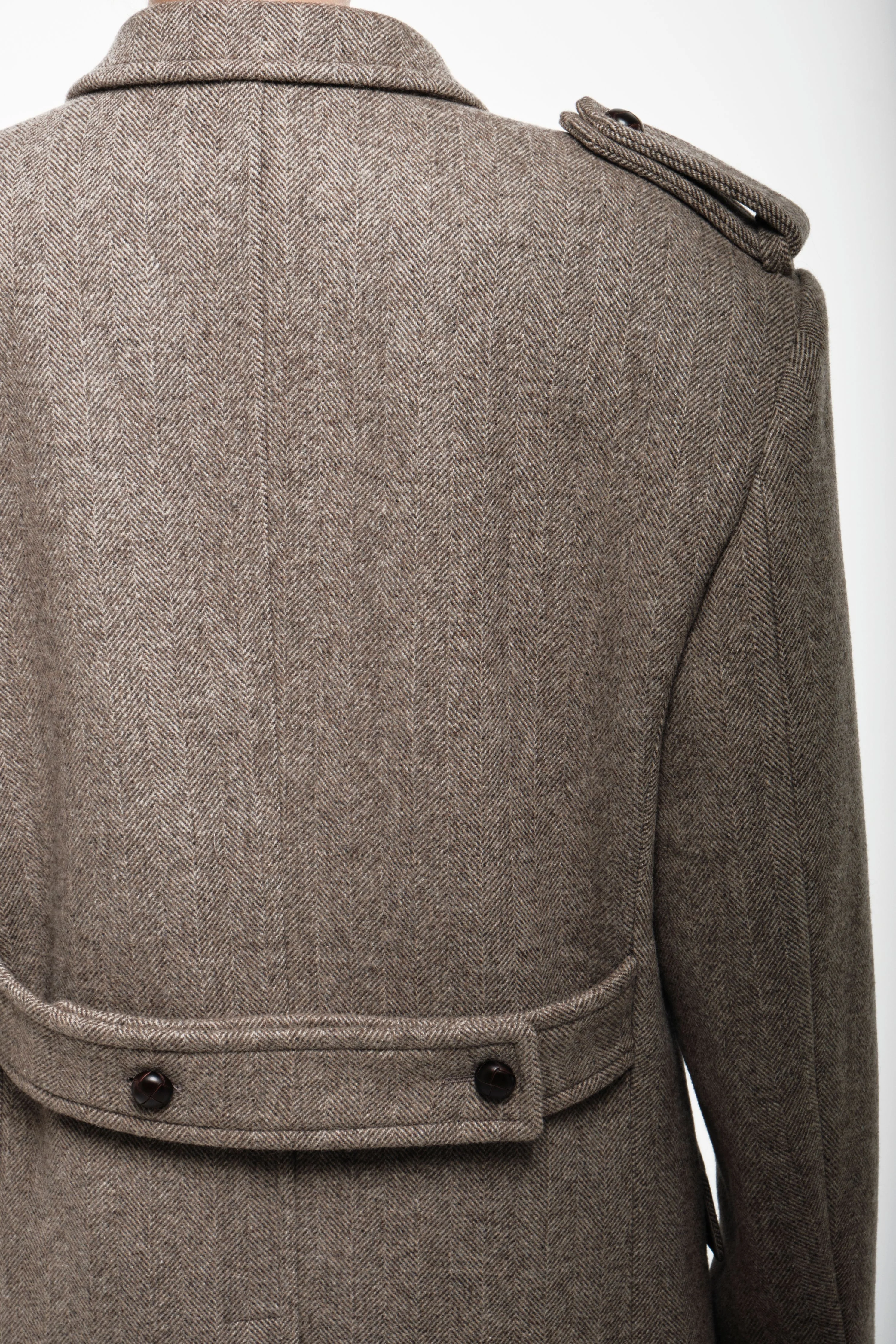 Herringbone Oversized Wool Coat - Image 5