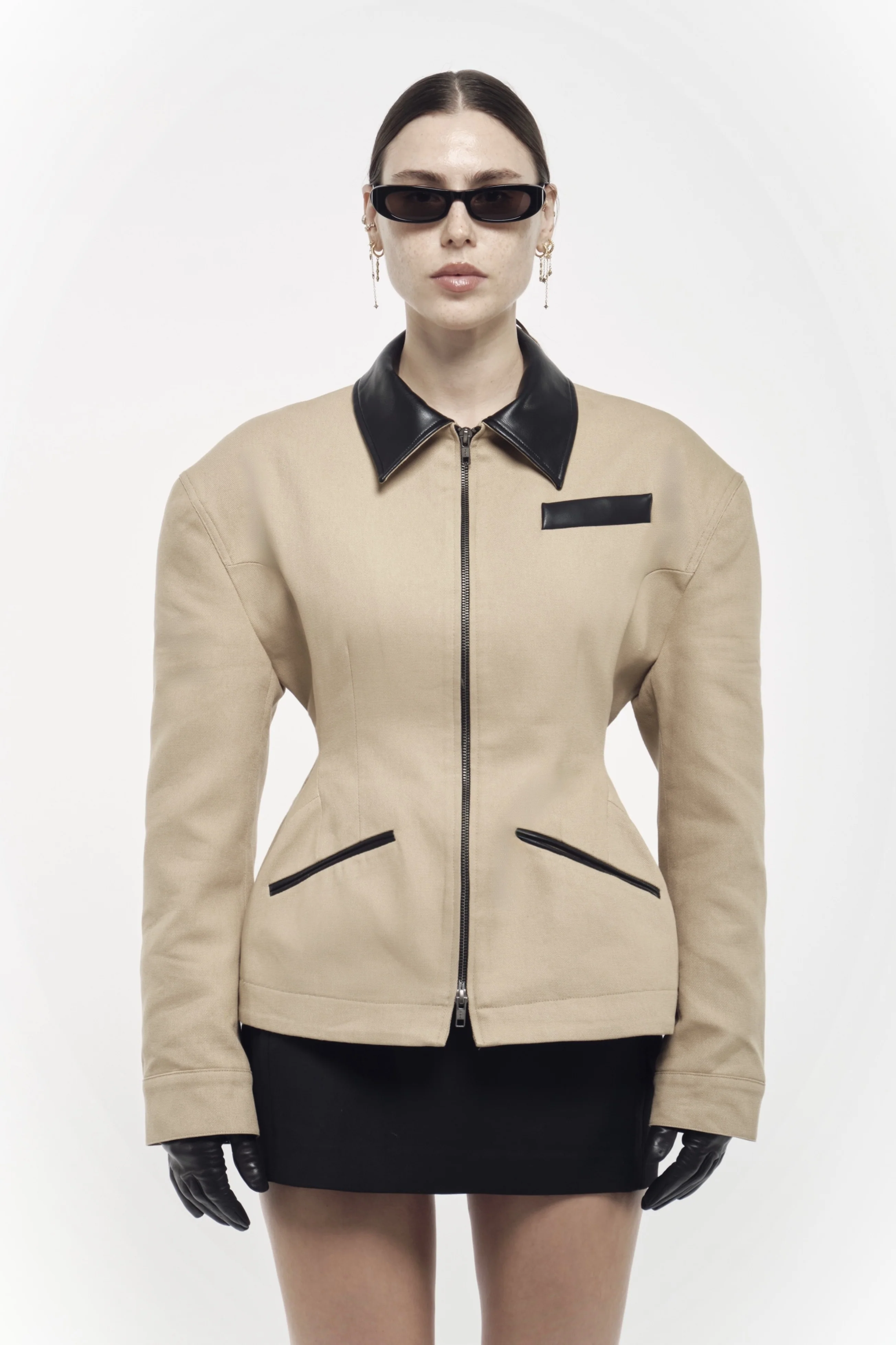 Hourglass Jacket - Beige - Image 7