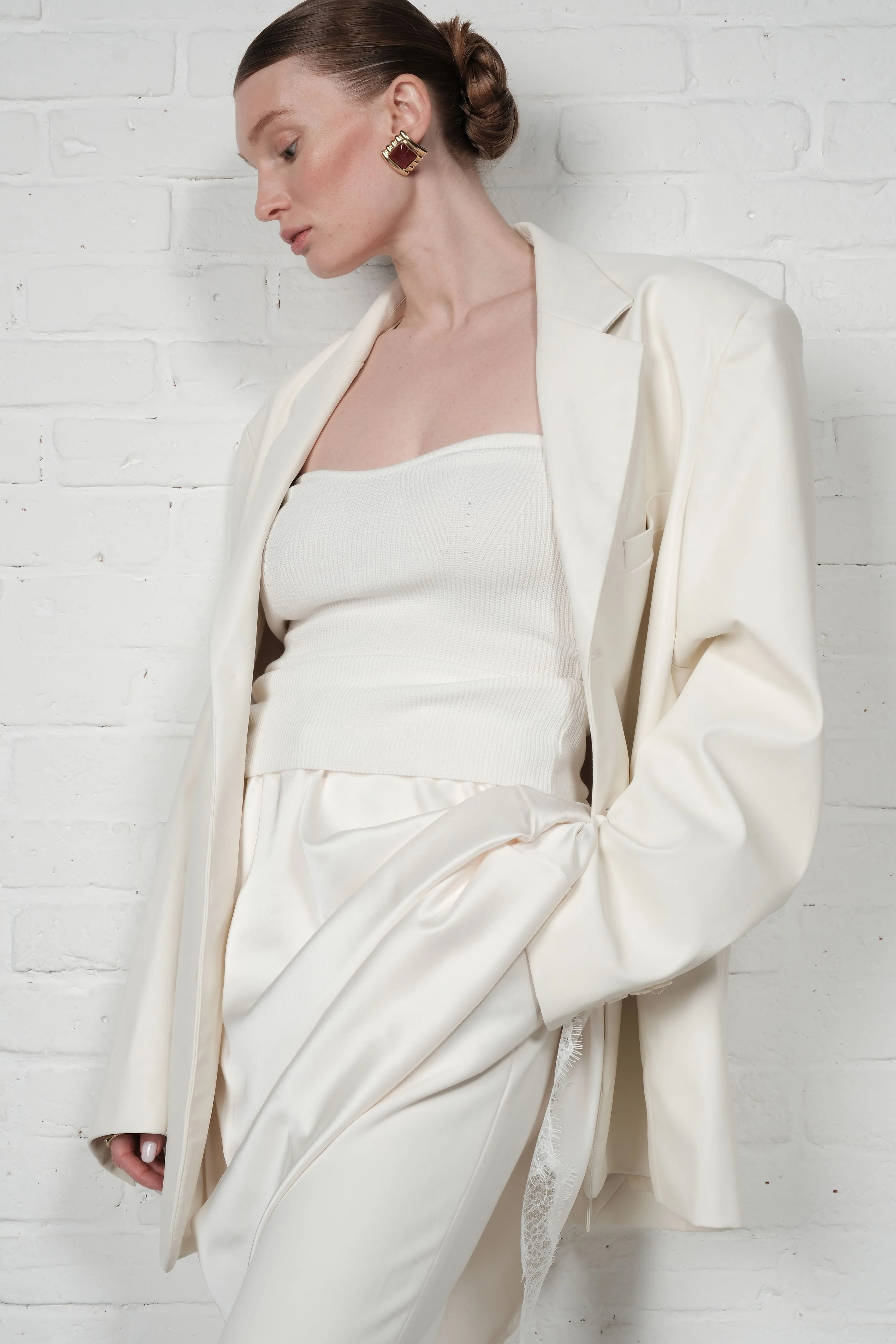 Knit Tube Top - Ivory - Image 3