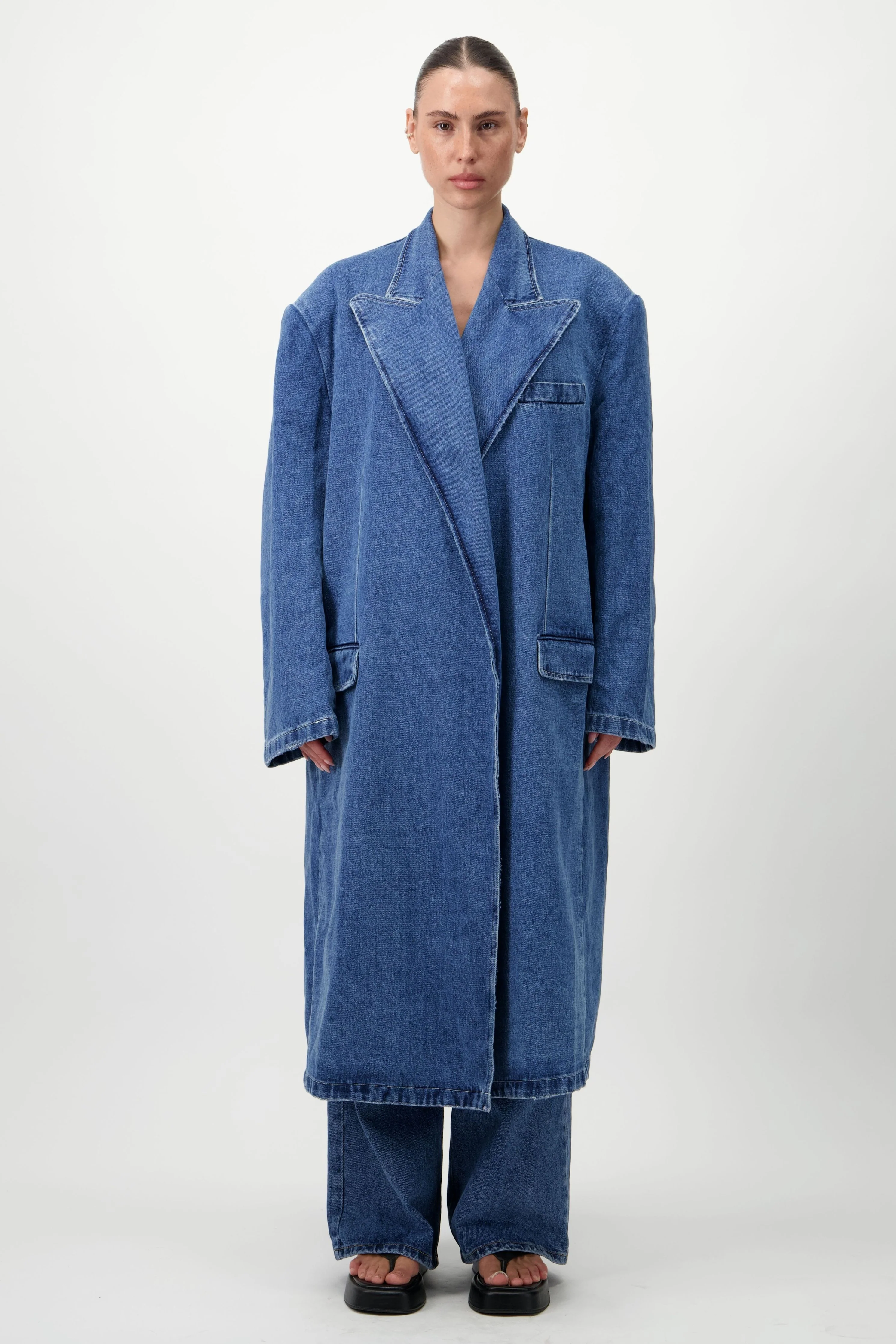 Oversized Denim Coat