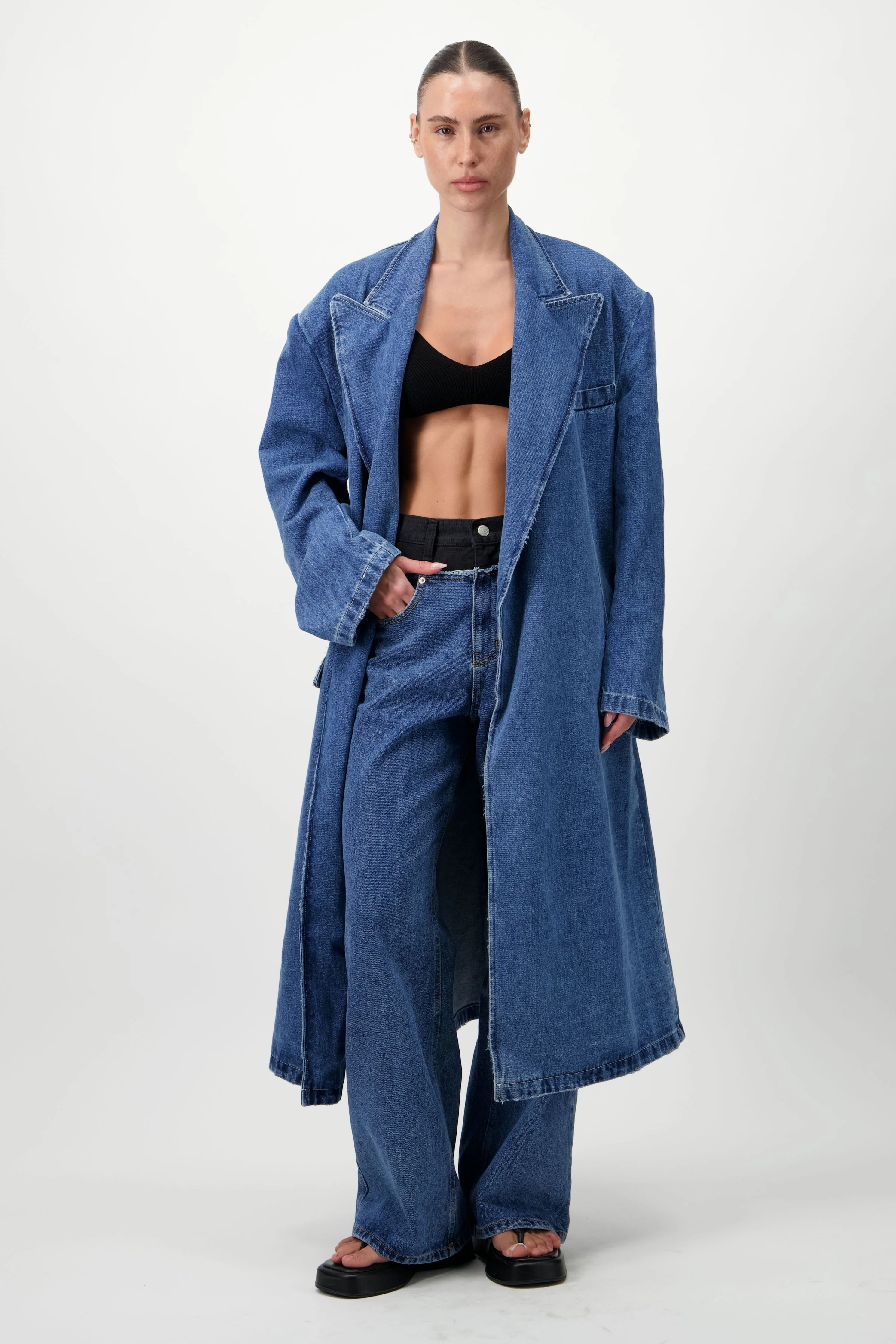 Oversized Denim Coat - Image 3