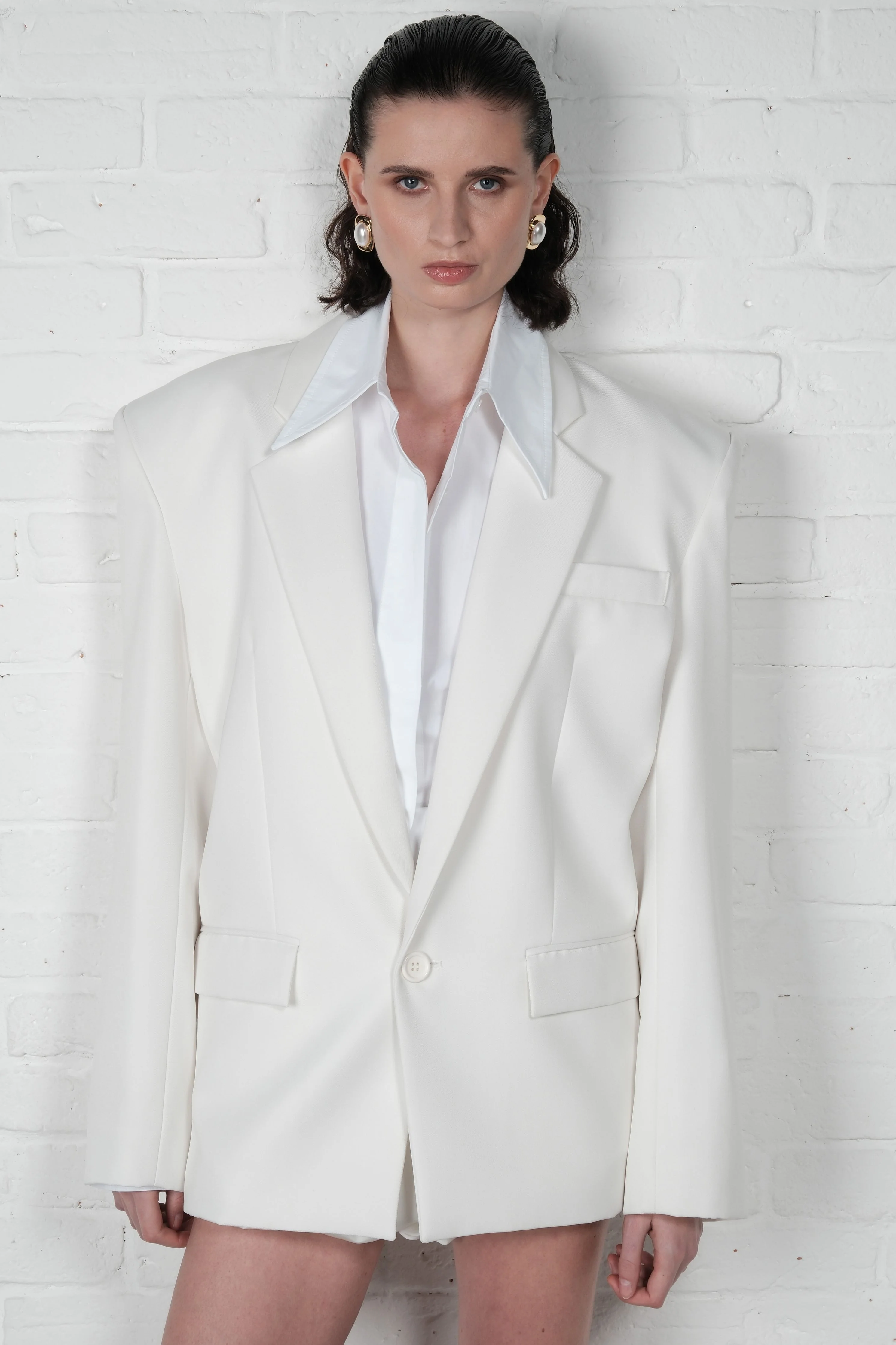 Minimal Oversized Suit Blazer - Image 2