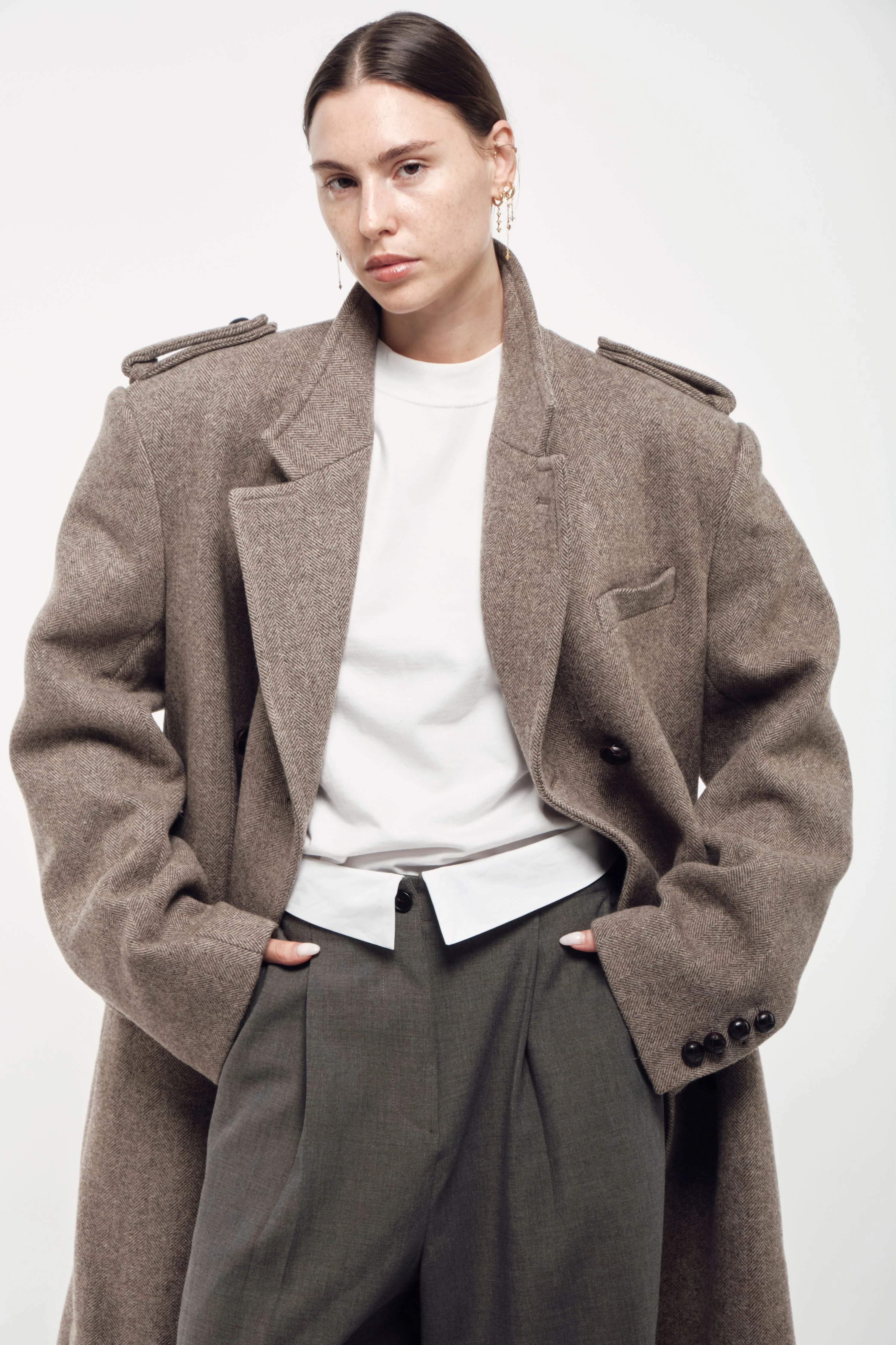 Pin-Tuck Wide Trousers - Image 5