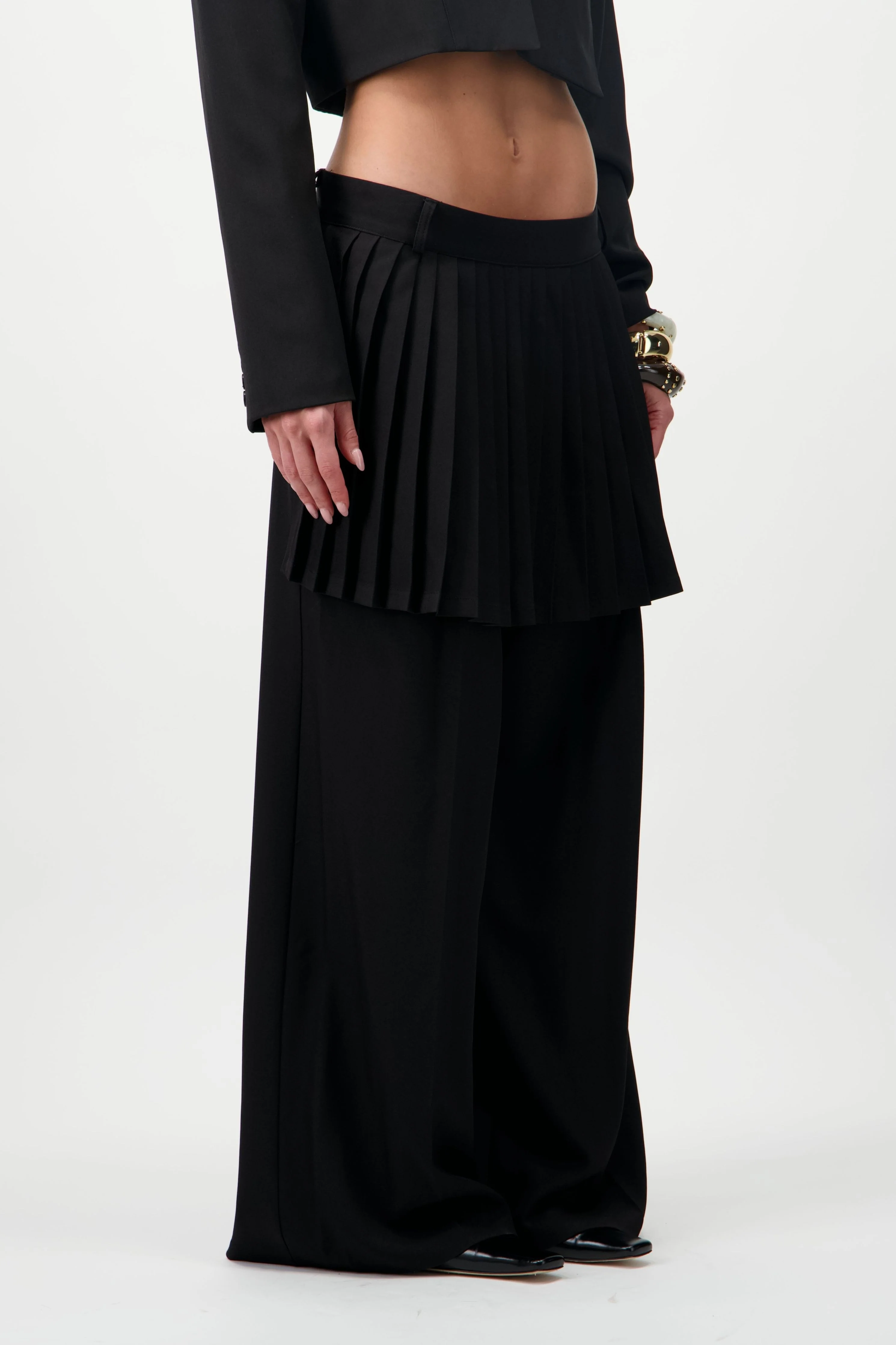 Pleated skirt trousers - Image 3