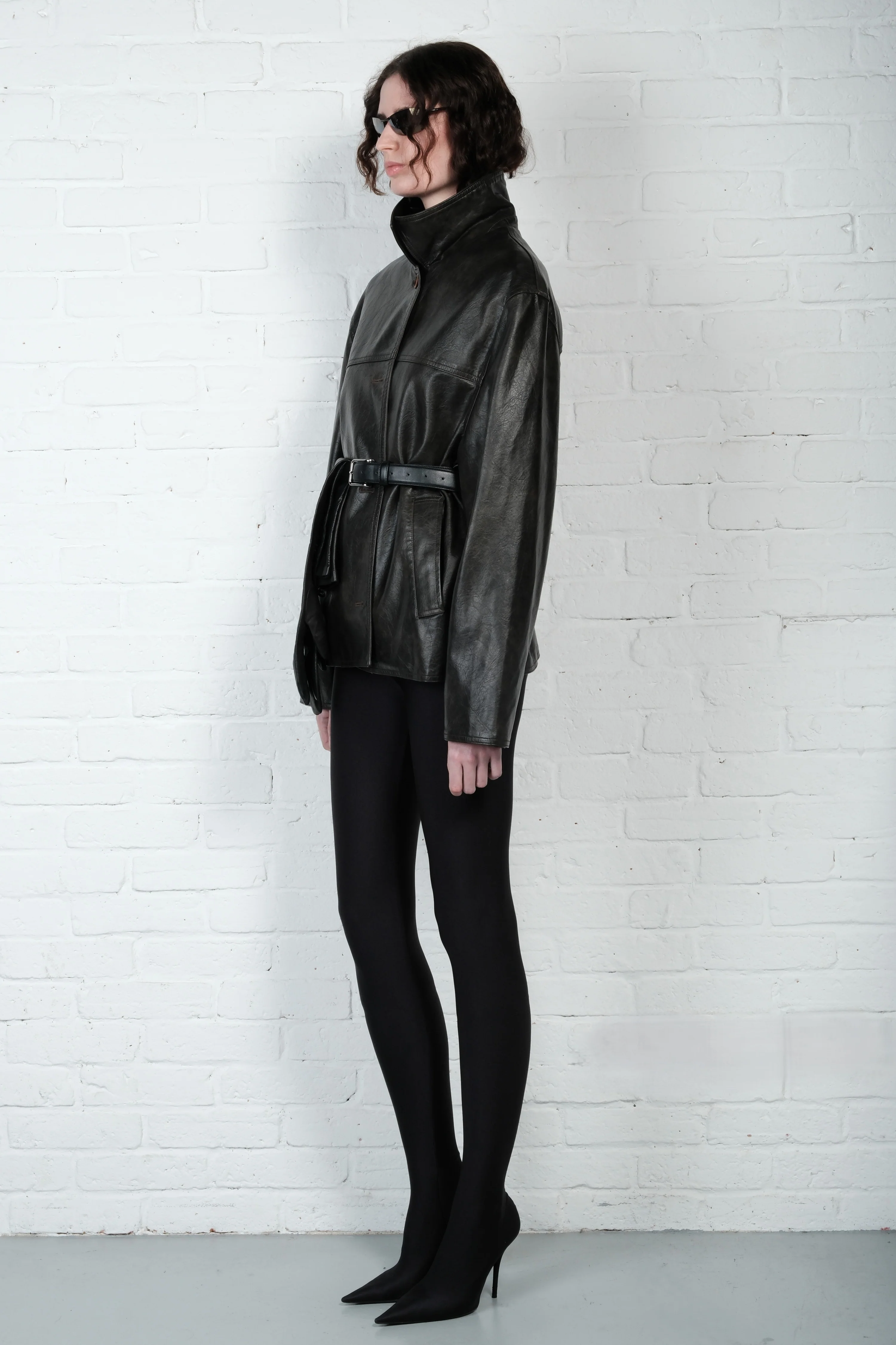 Relaxed Leather Jacket - Image 3