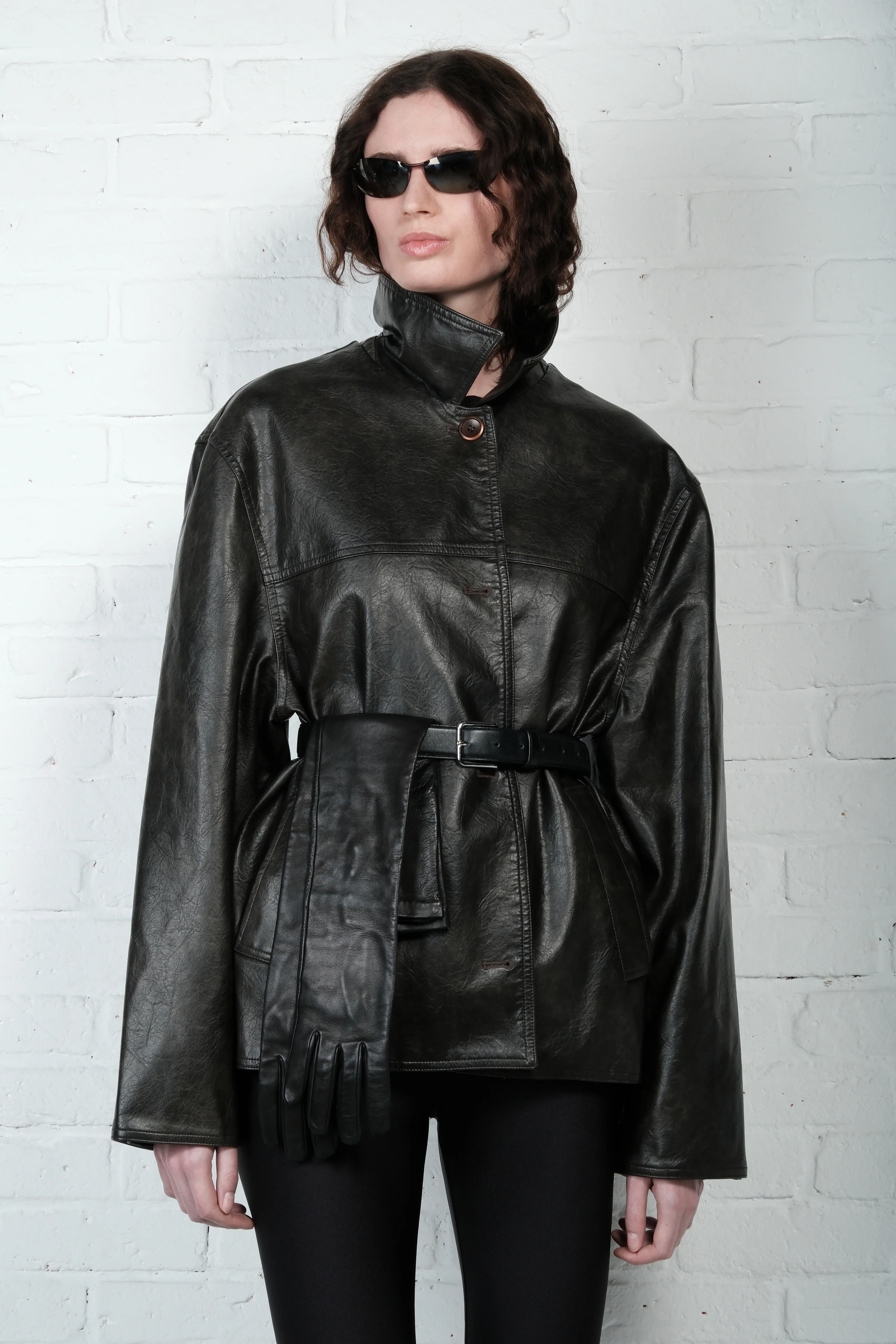 Relaxed Leather Jacket - Image 4