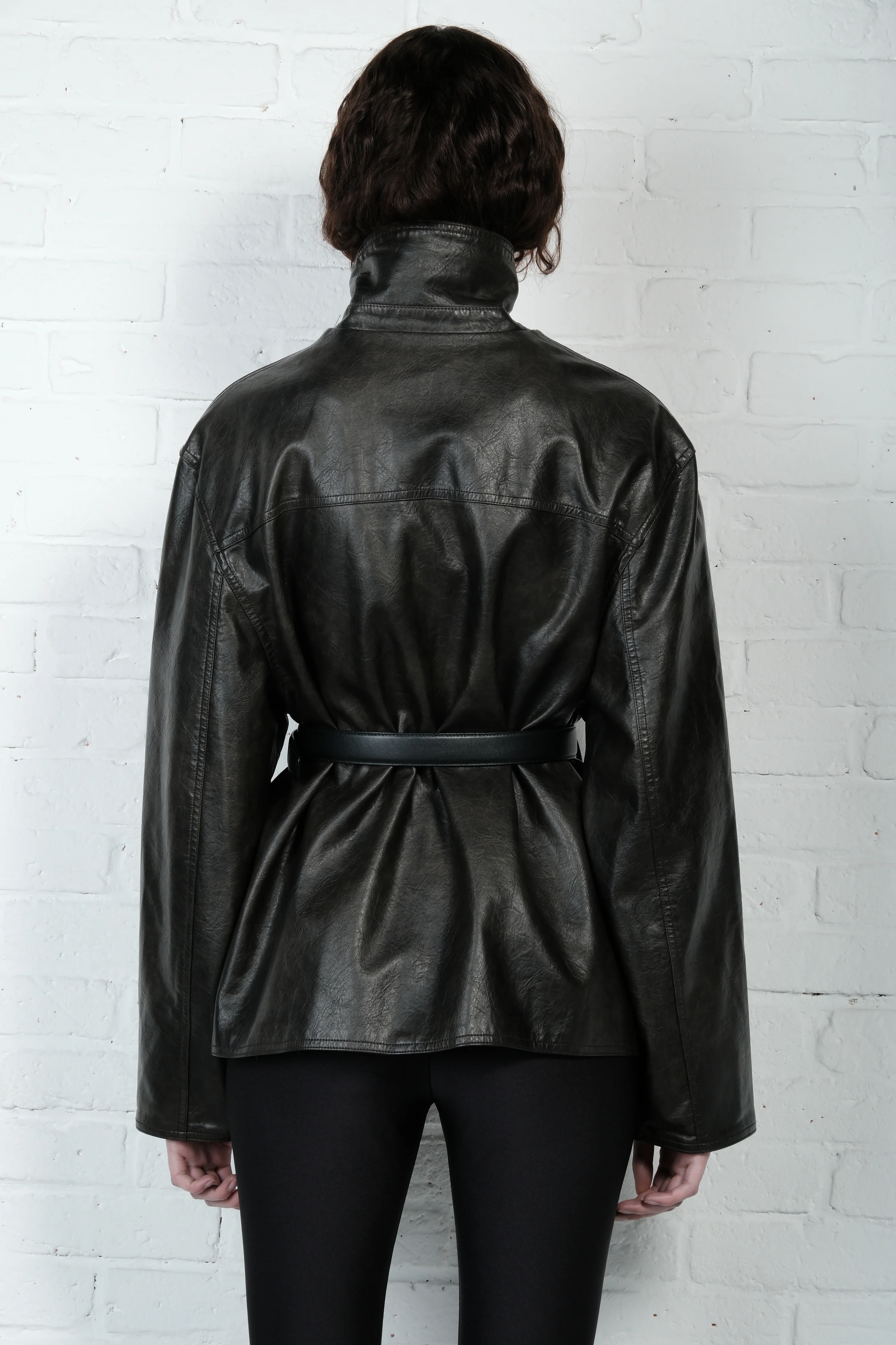Relaxed Leather Jacket - Image 5