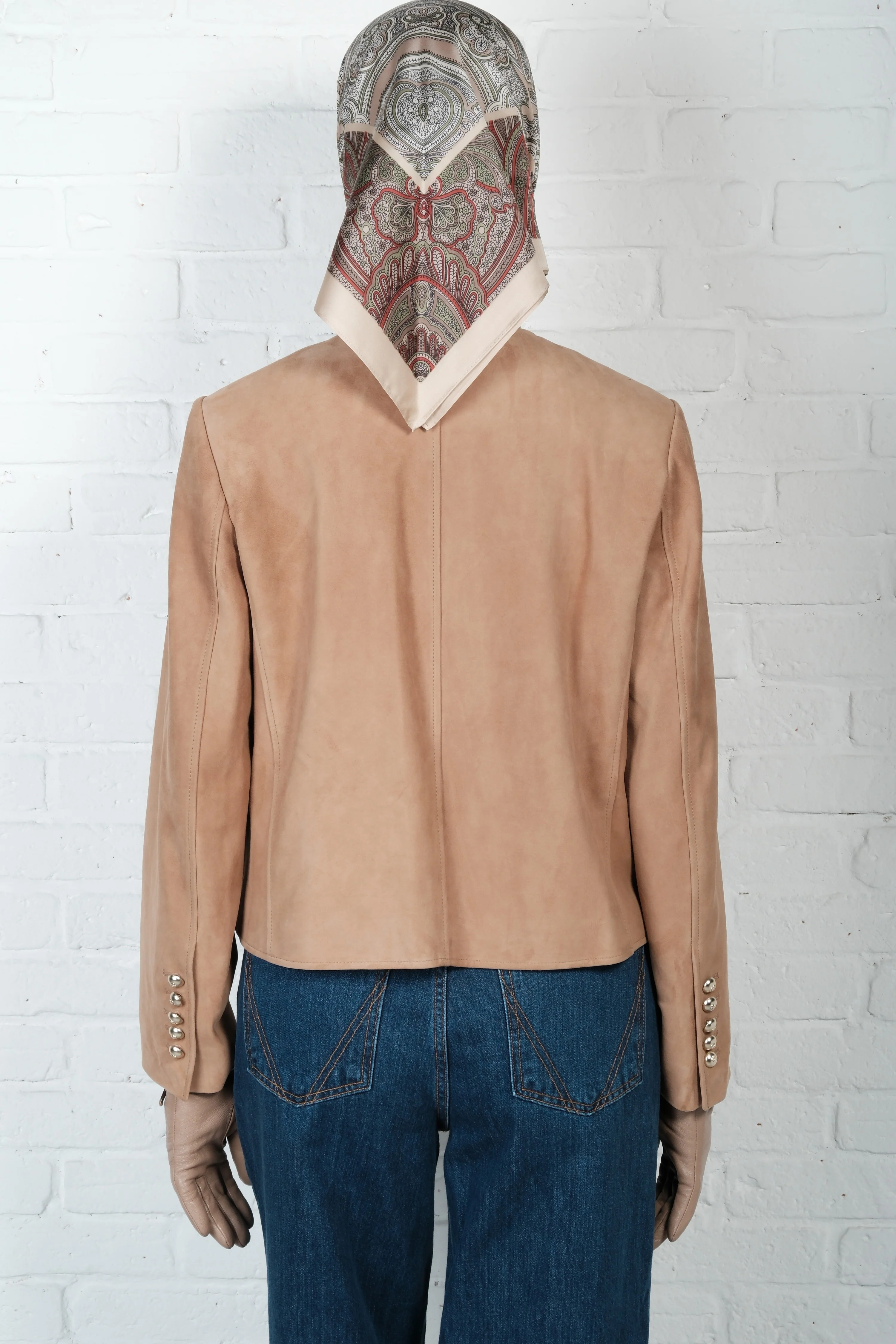 Buttoned Suede Jacket - Image 4