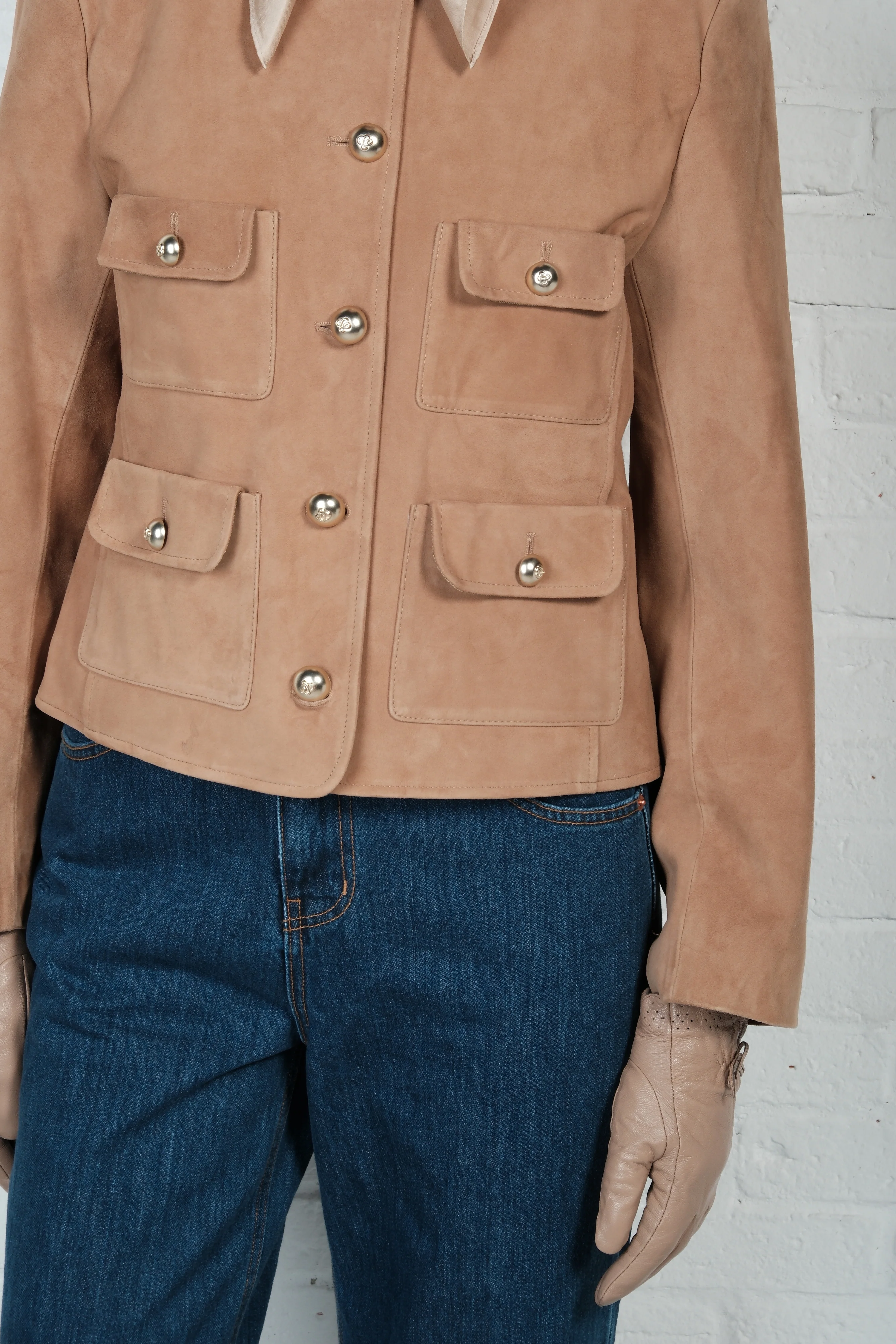 Buttoned Suede Jacket - Image 7