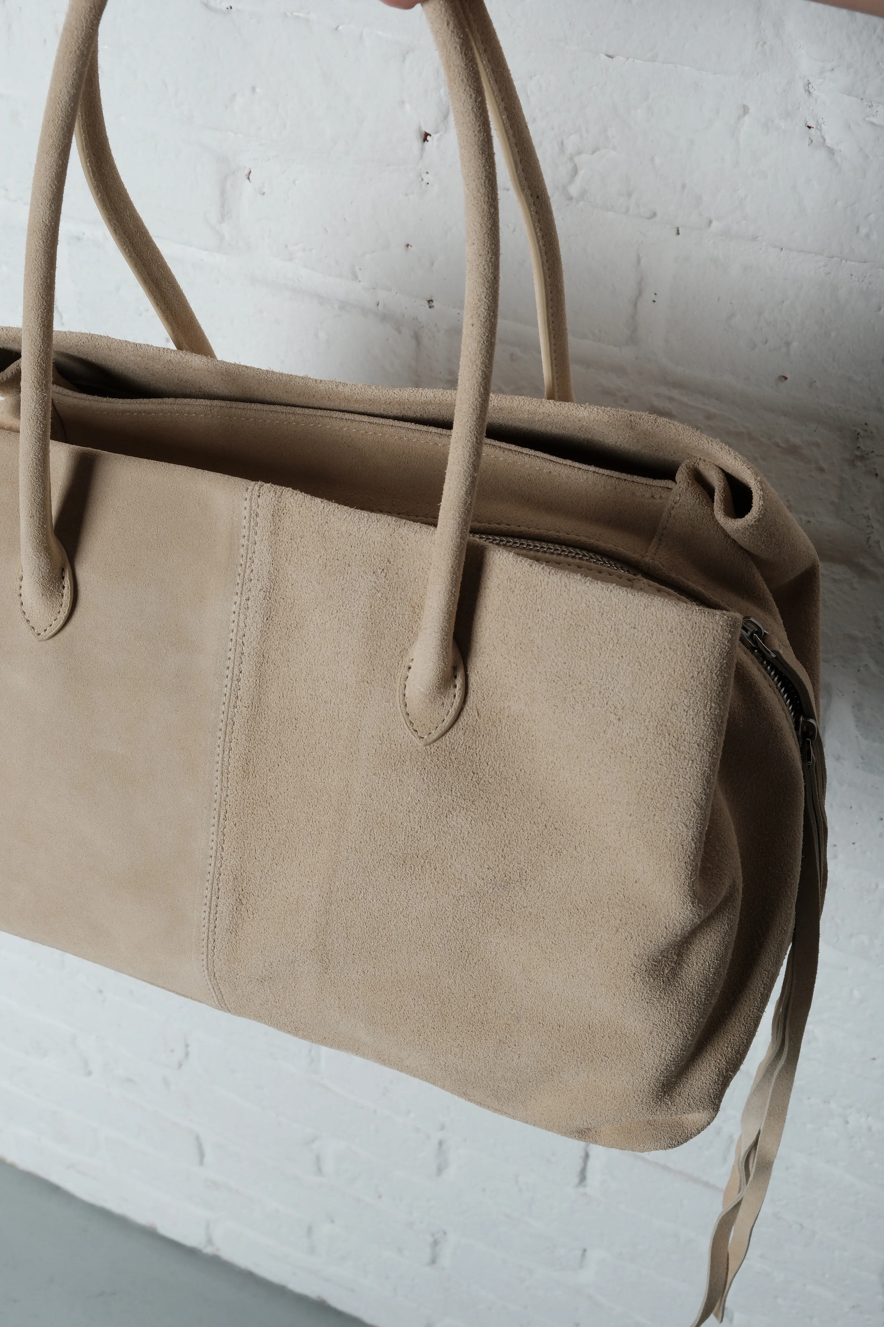 Suede Leather Carry Tote - Image 6