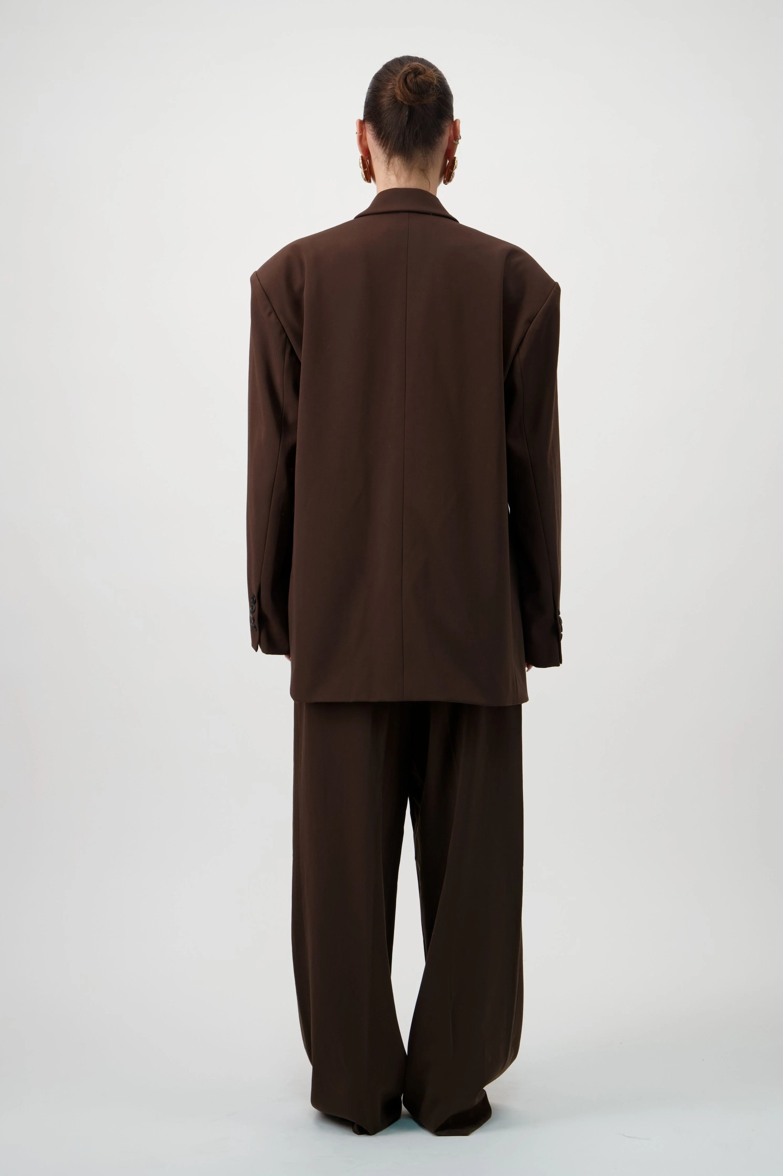 Tailored Suit Trousers - Brown - Image 5