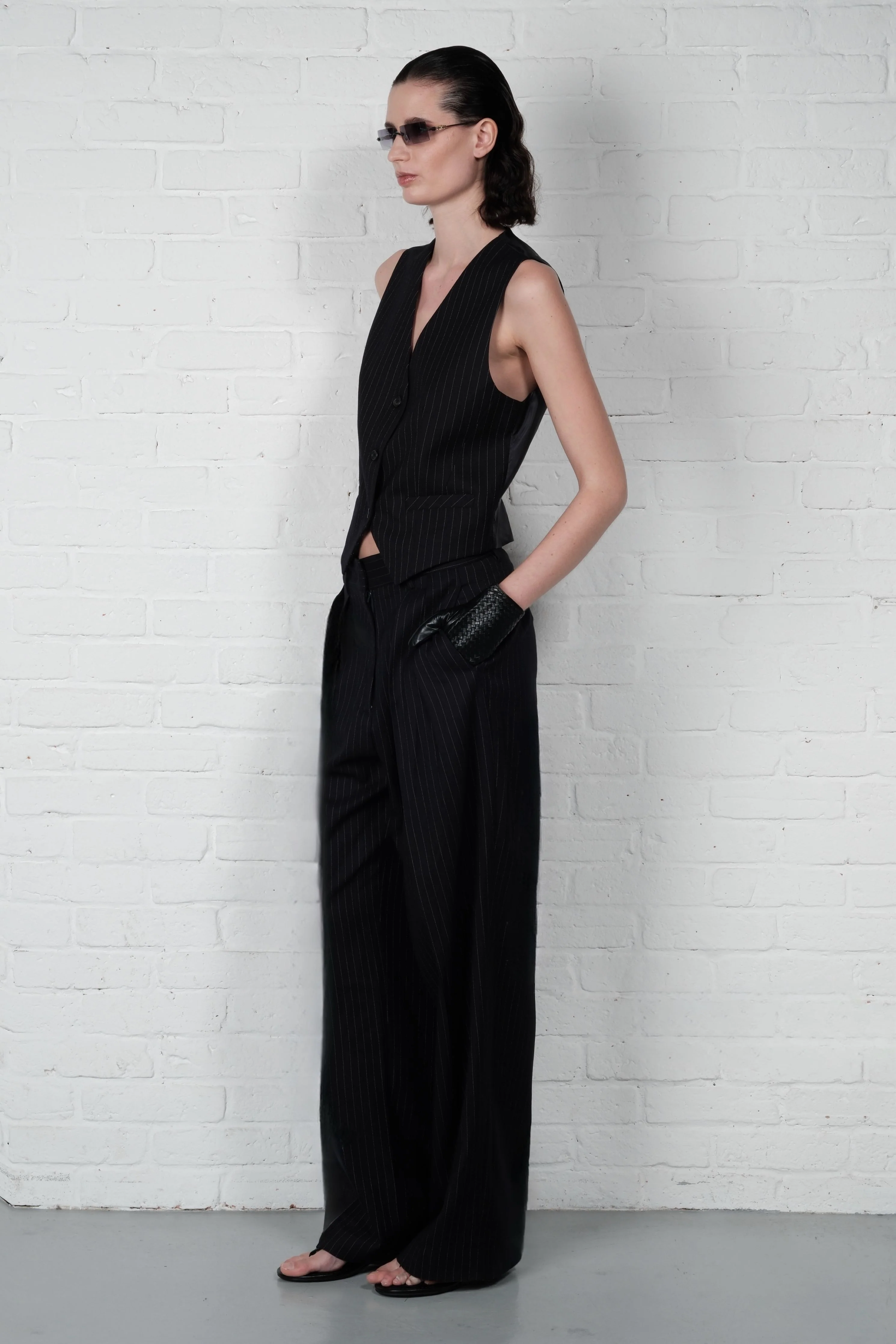 Tailored Suit Trousers - Navy - Image 3