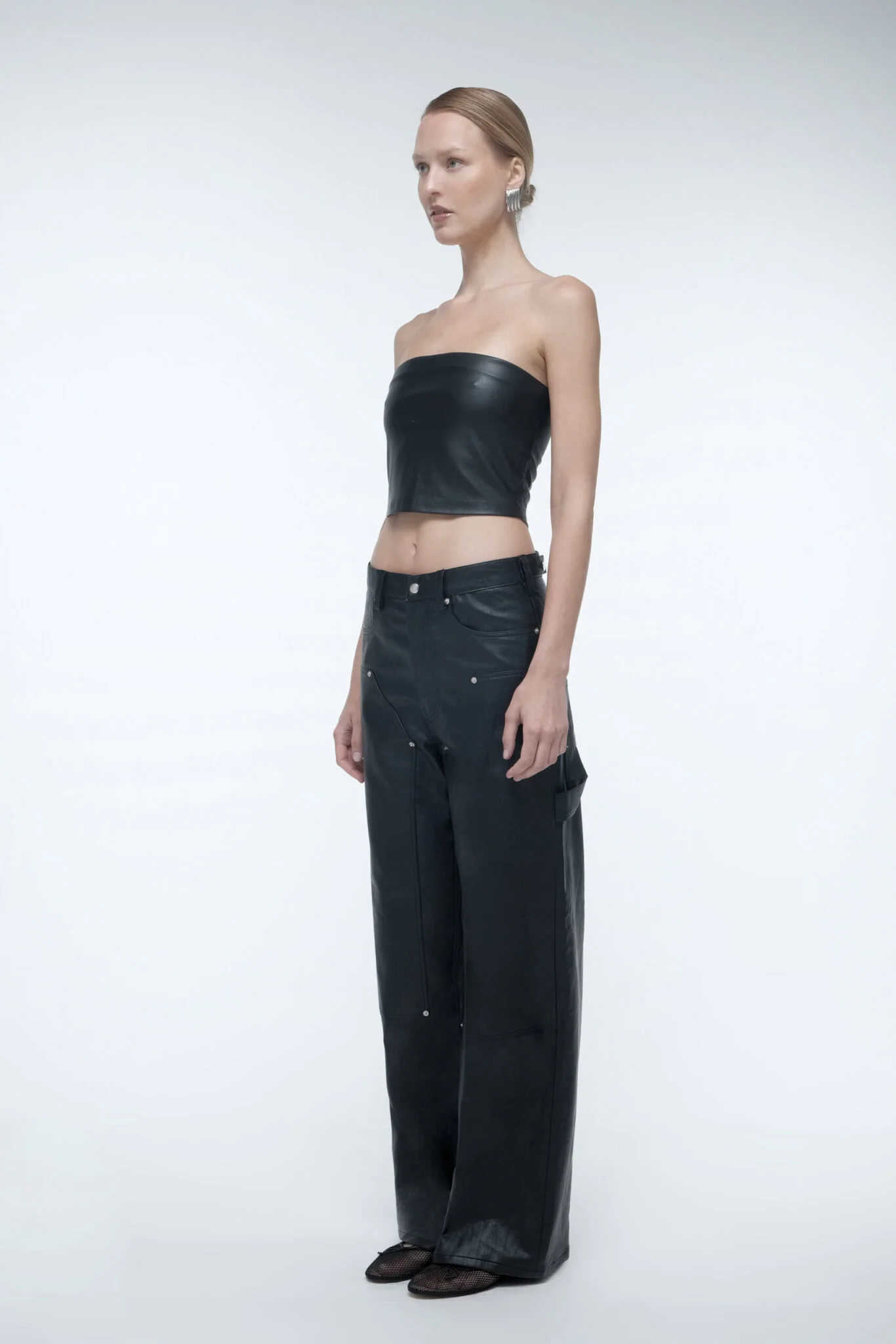 Vegan Leather Trousers - Image 5