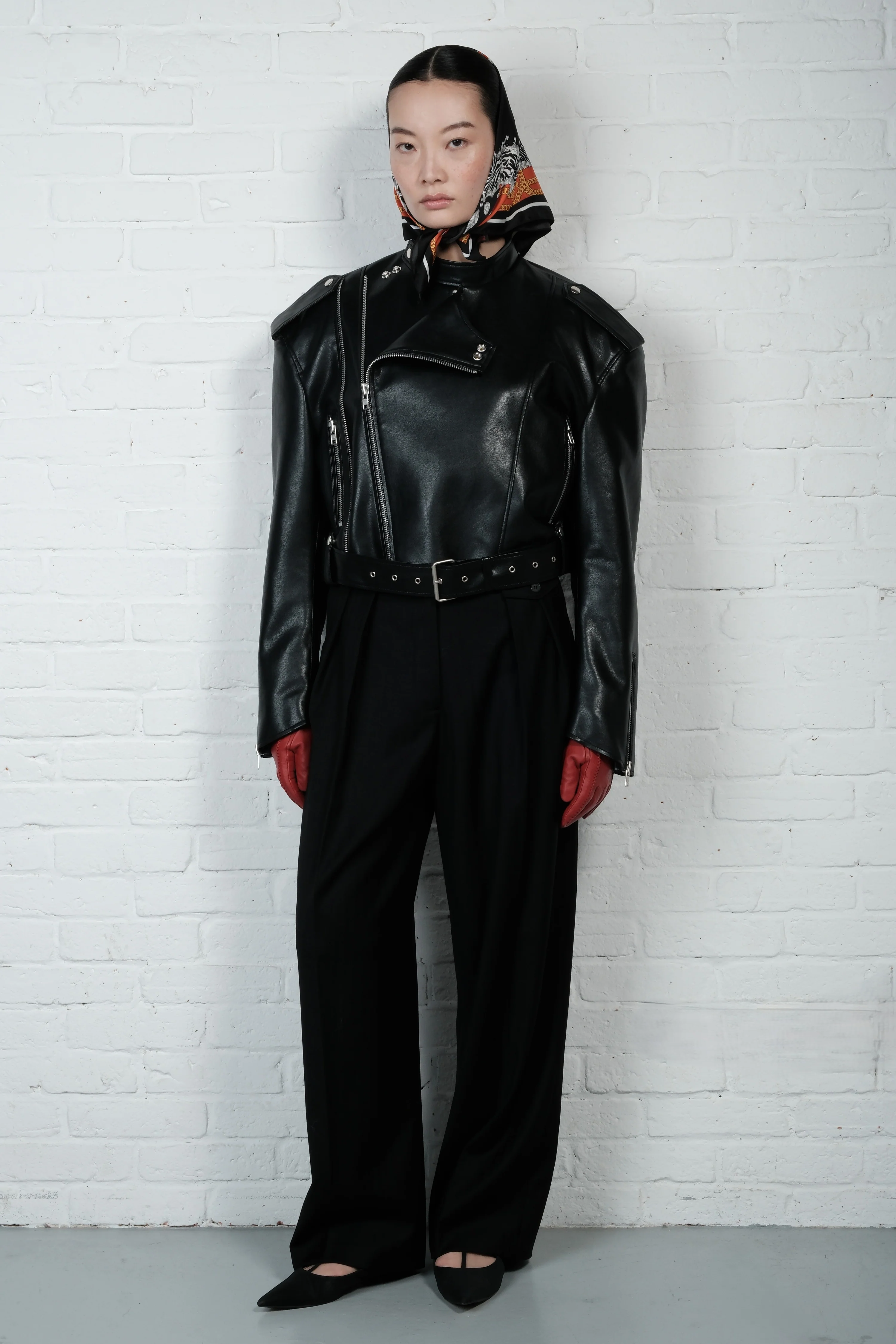Vegan Leather Biker Jacket - Image 4