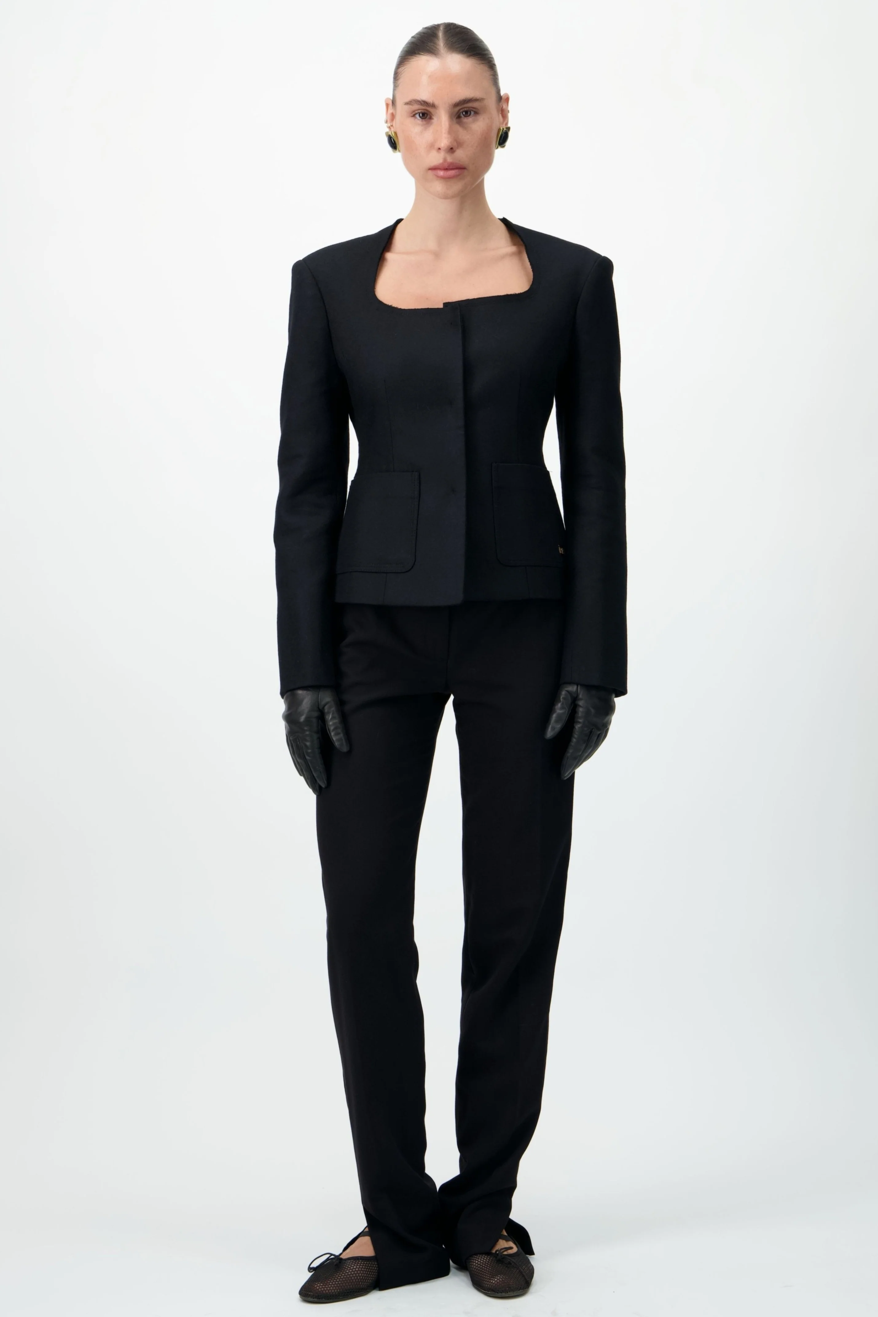 Structured Wool-Blend Jacket